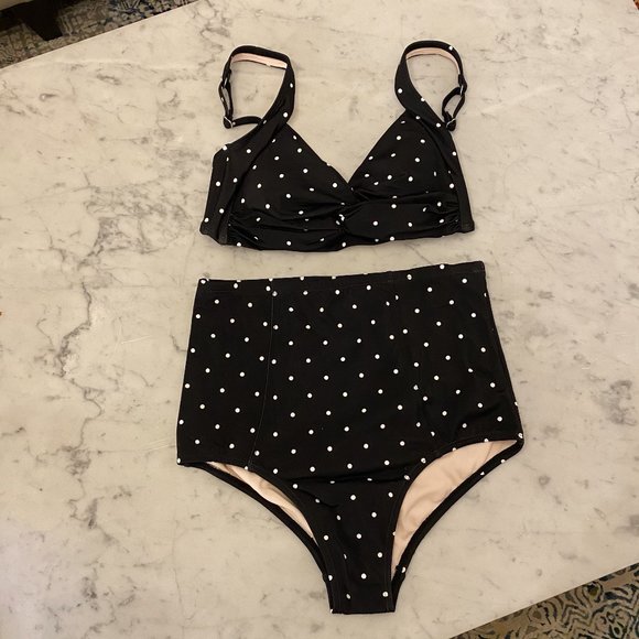 Carly Jean Los Angeles Other - CJLA Black White Polka Dot Swimsuit Sz S NWOT